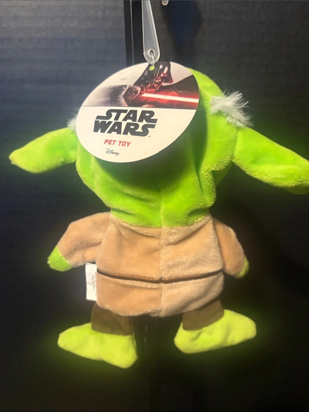 Star Wars Yoda 7 1/2 inch Dog Toy  - Bright Green and Tan